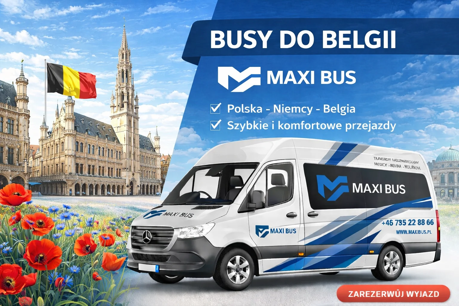 Busy do Belgii Maxi Bus