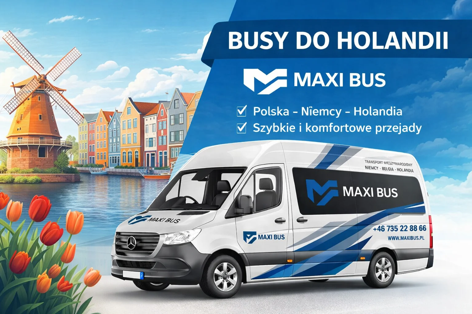 Busy do Holandii Maxi Bus